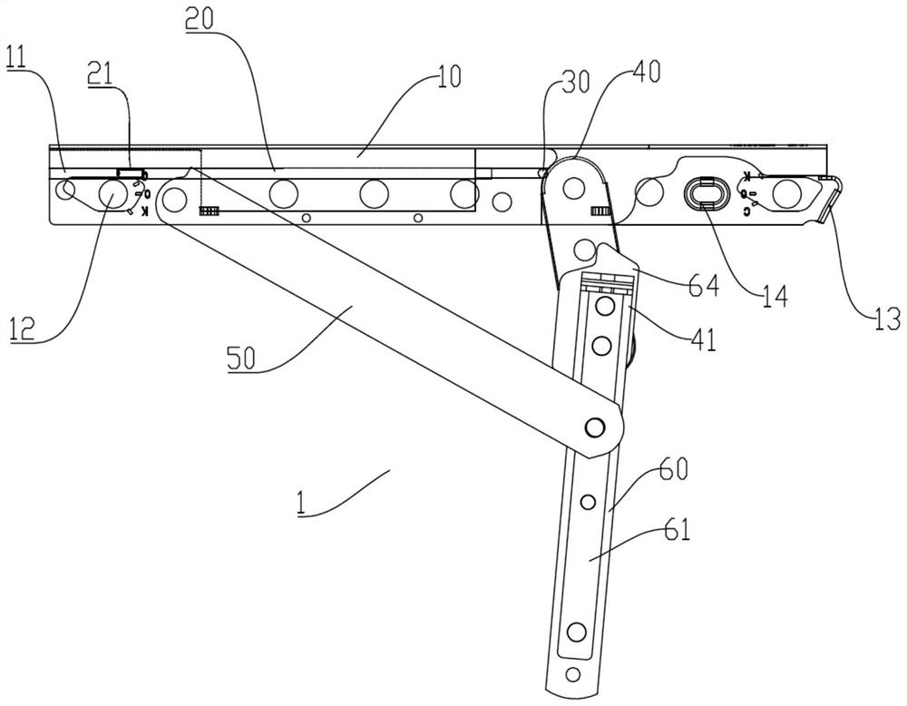 Sliding support and window assembly