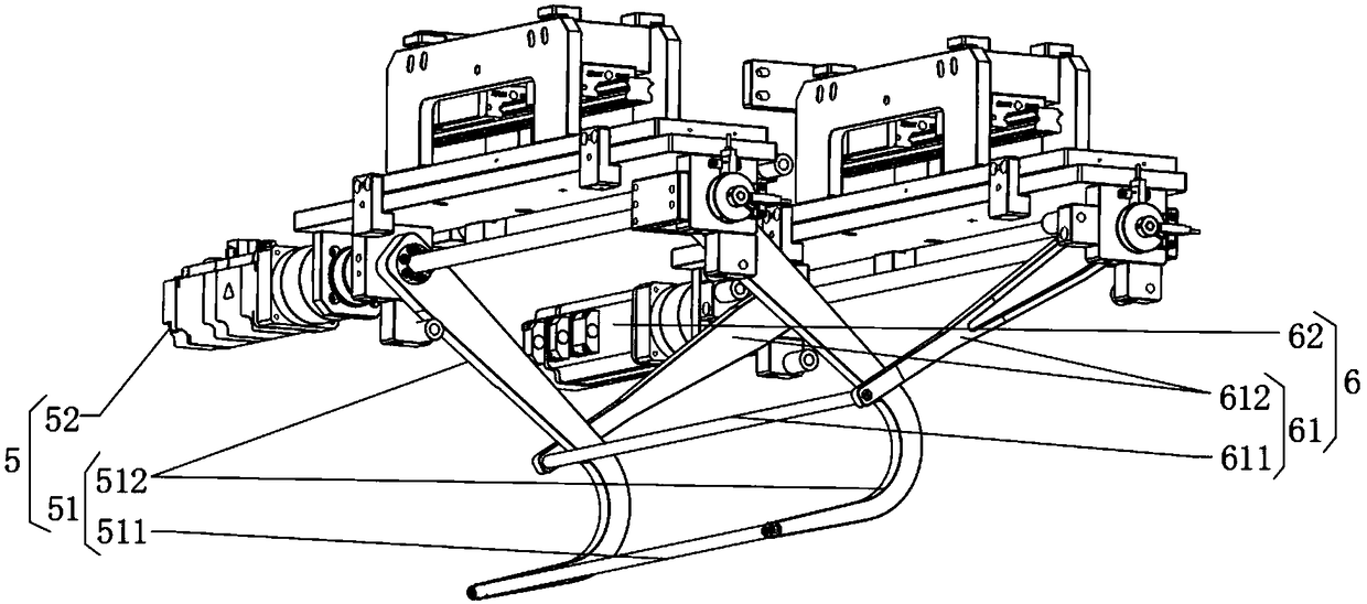 A double-swing arm type tension control device and a double-swing arm type lamination machine