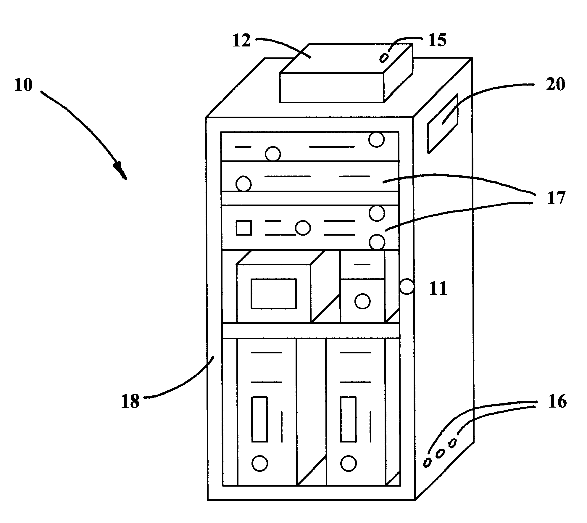 Hypoxic fire prevention and fire suppression systems for computer cabinets and fire-hazardous industrial containers