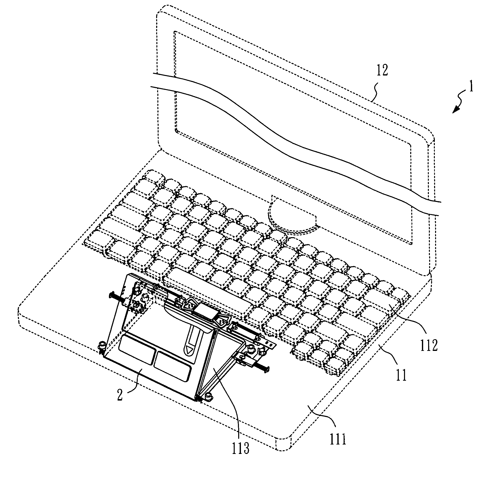 Swivel display inclining structure