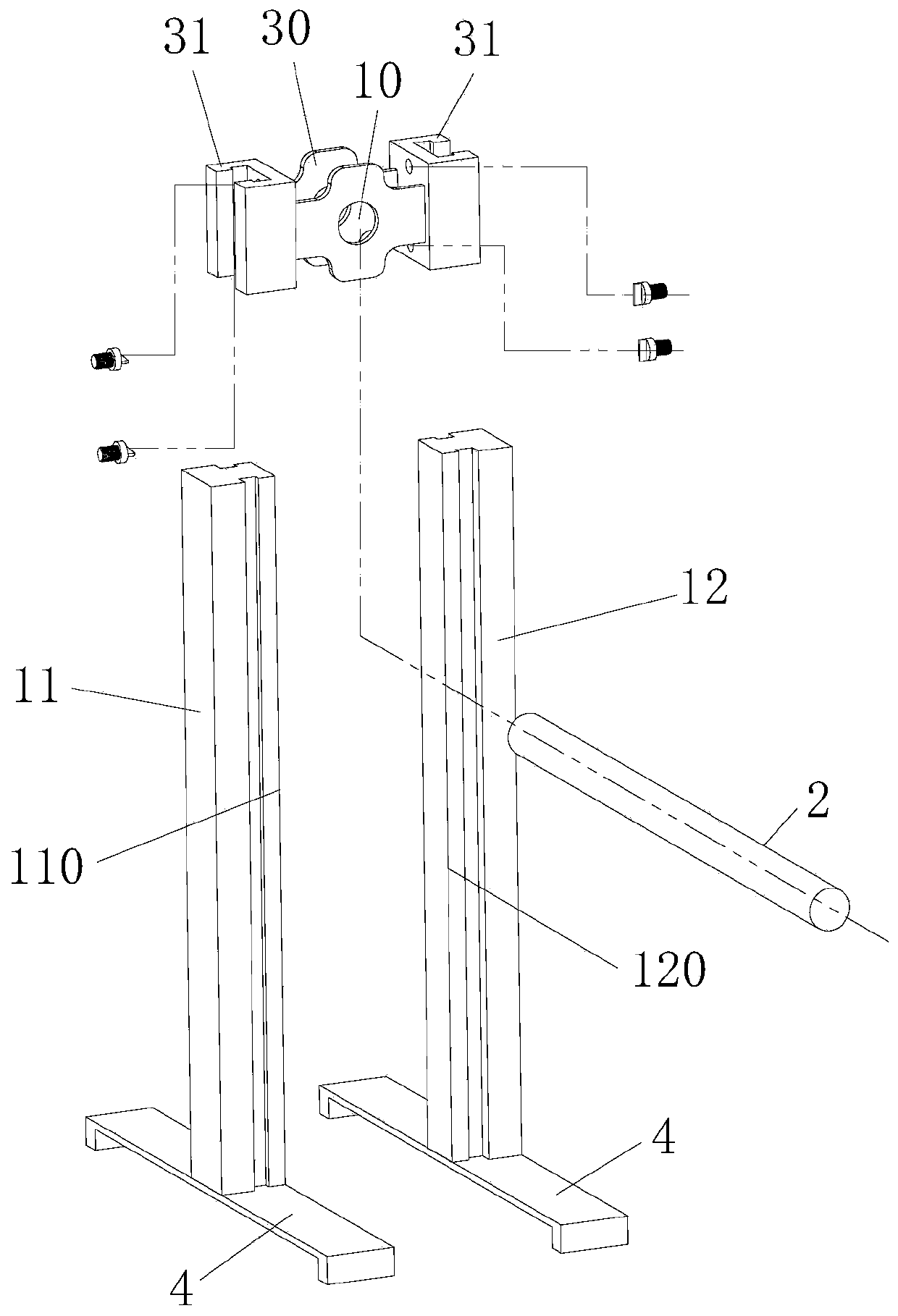 Engineering machinery accessory disassembling and assembling tool