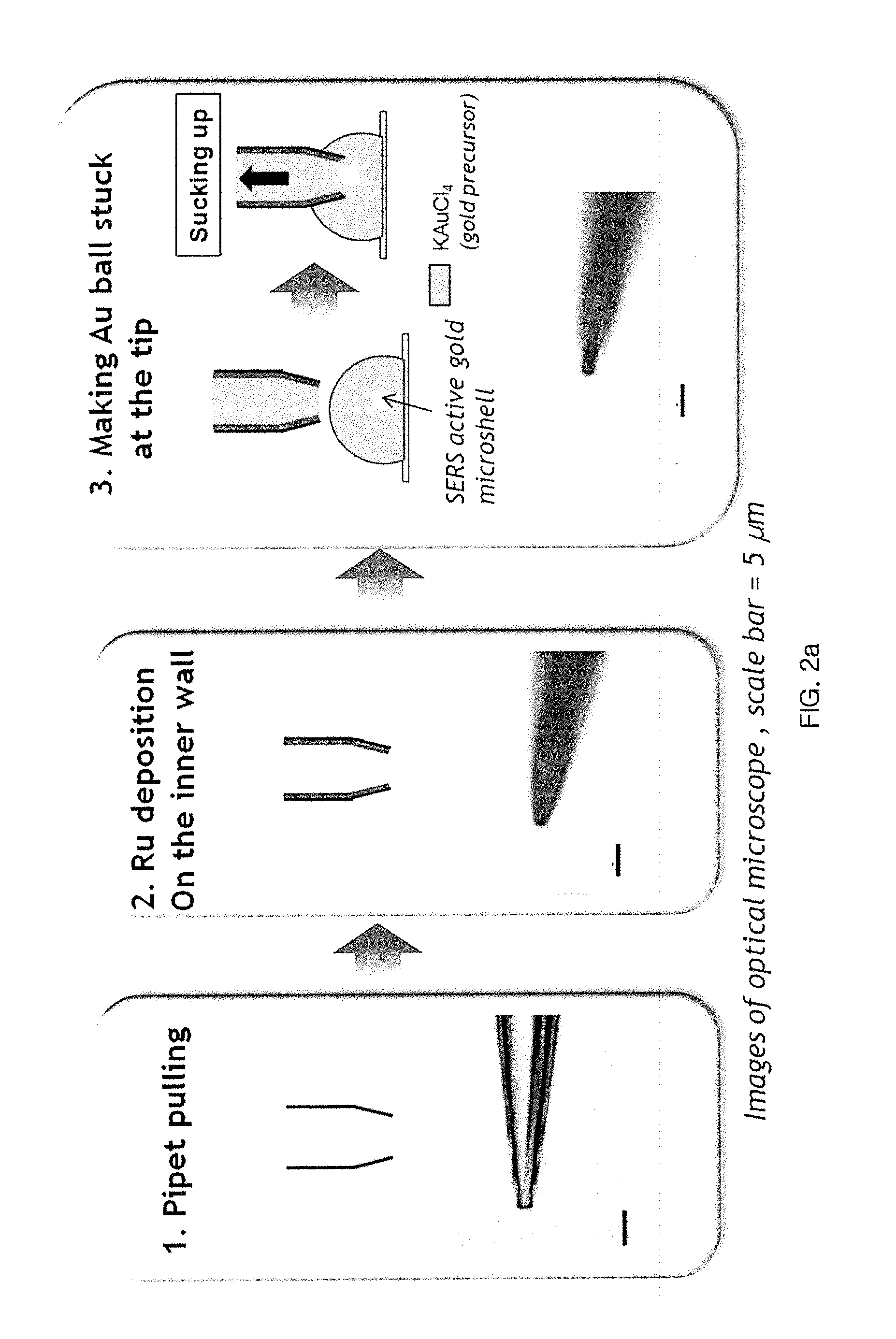 Hybrid microprobe for electrochemical and sers monitoring, scanning and feedback stimulation and the preparation method thereof