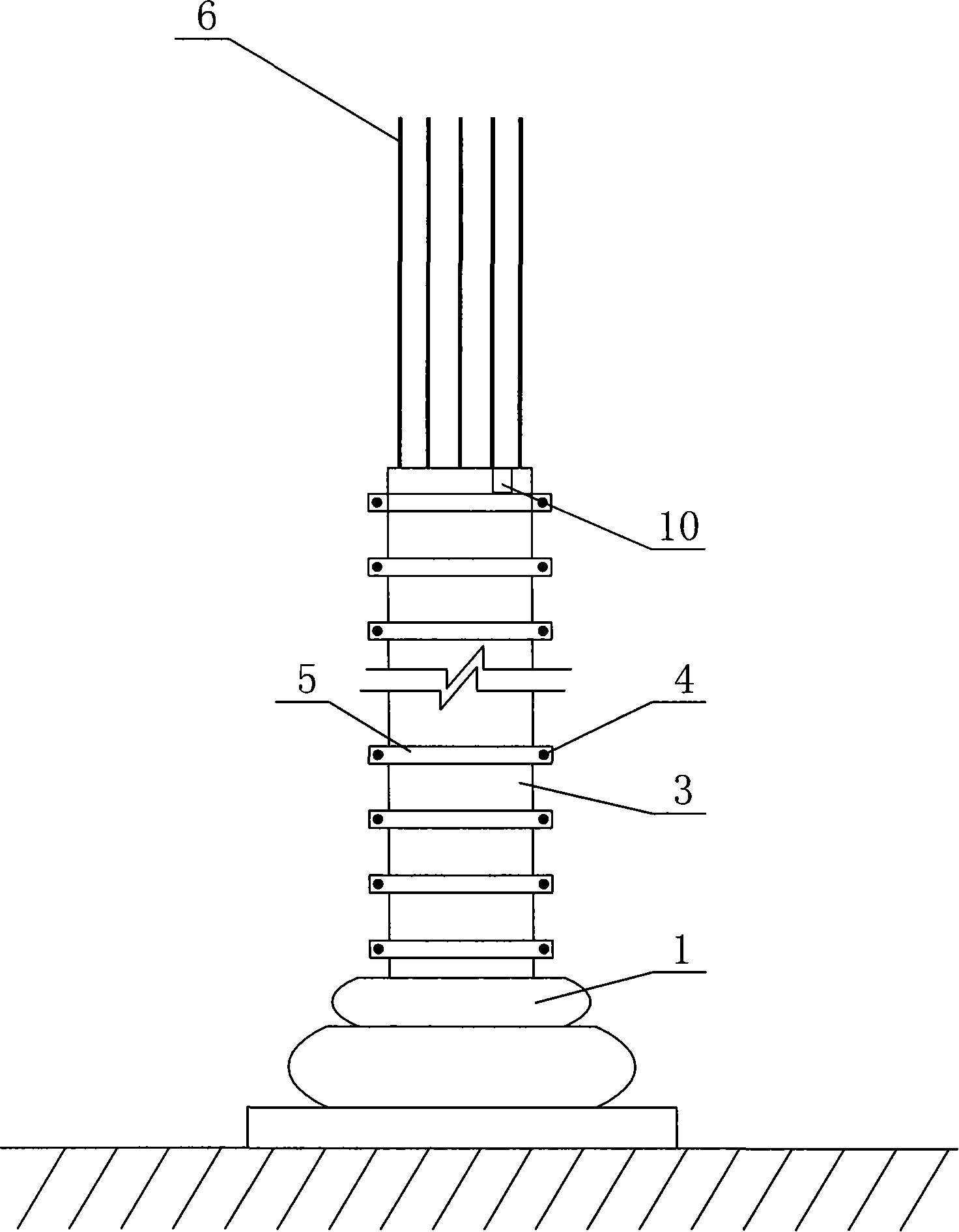 Construction method for column and architrave cornice