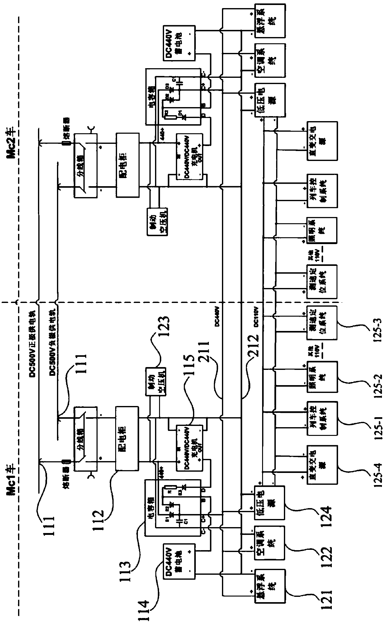 Auxiliary power supply system, maglev train and maglev track