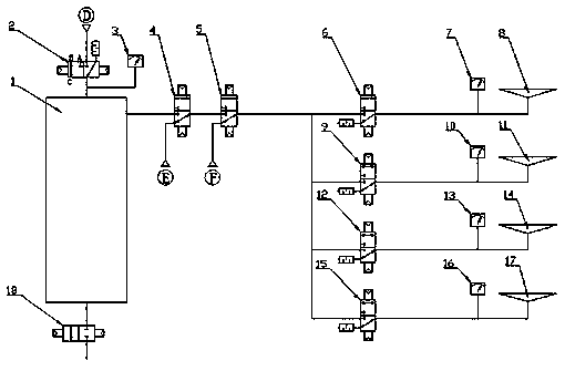 Vacuum pipeline self-cleaning control system for continuous multi-station polishing machine