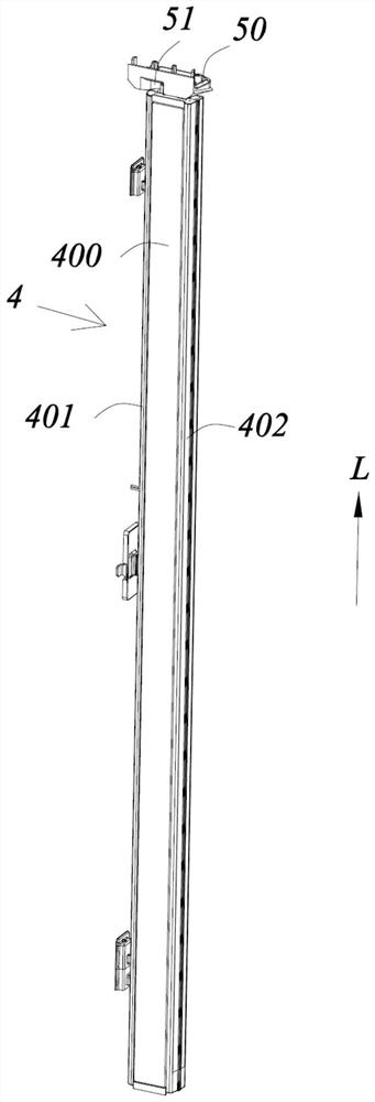 Refrigerator with lockable turnover beam