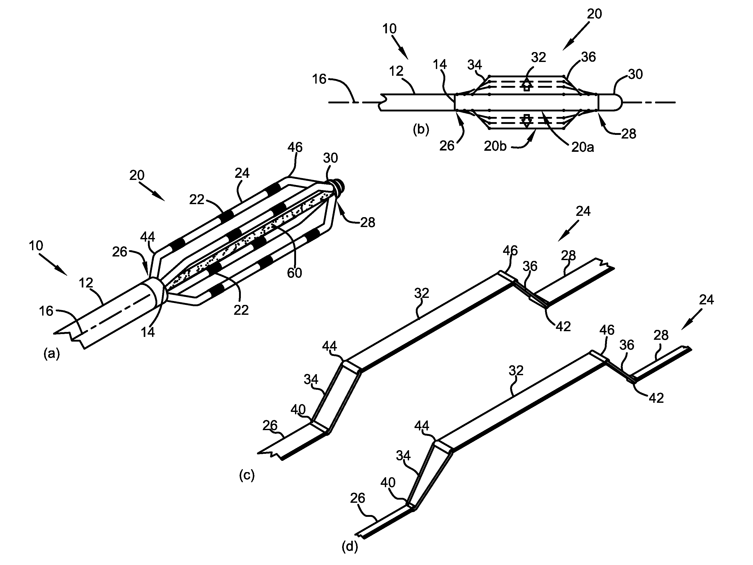 Assembly of staggered ablation elements