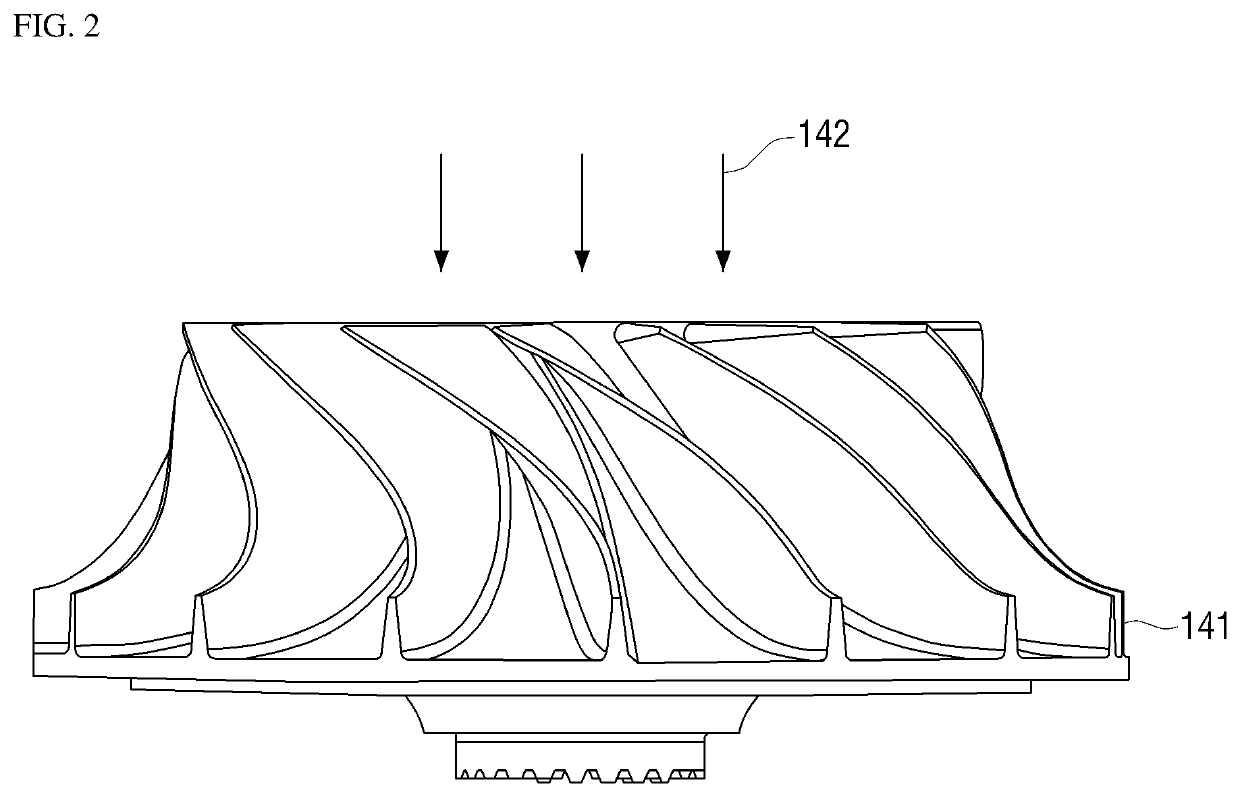 Axial thrust force balancing apparatus for an integrally geared compressor