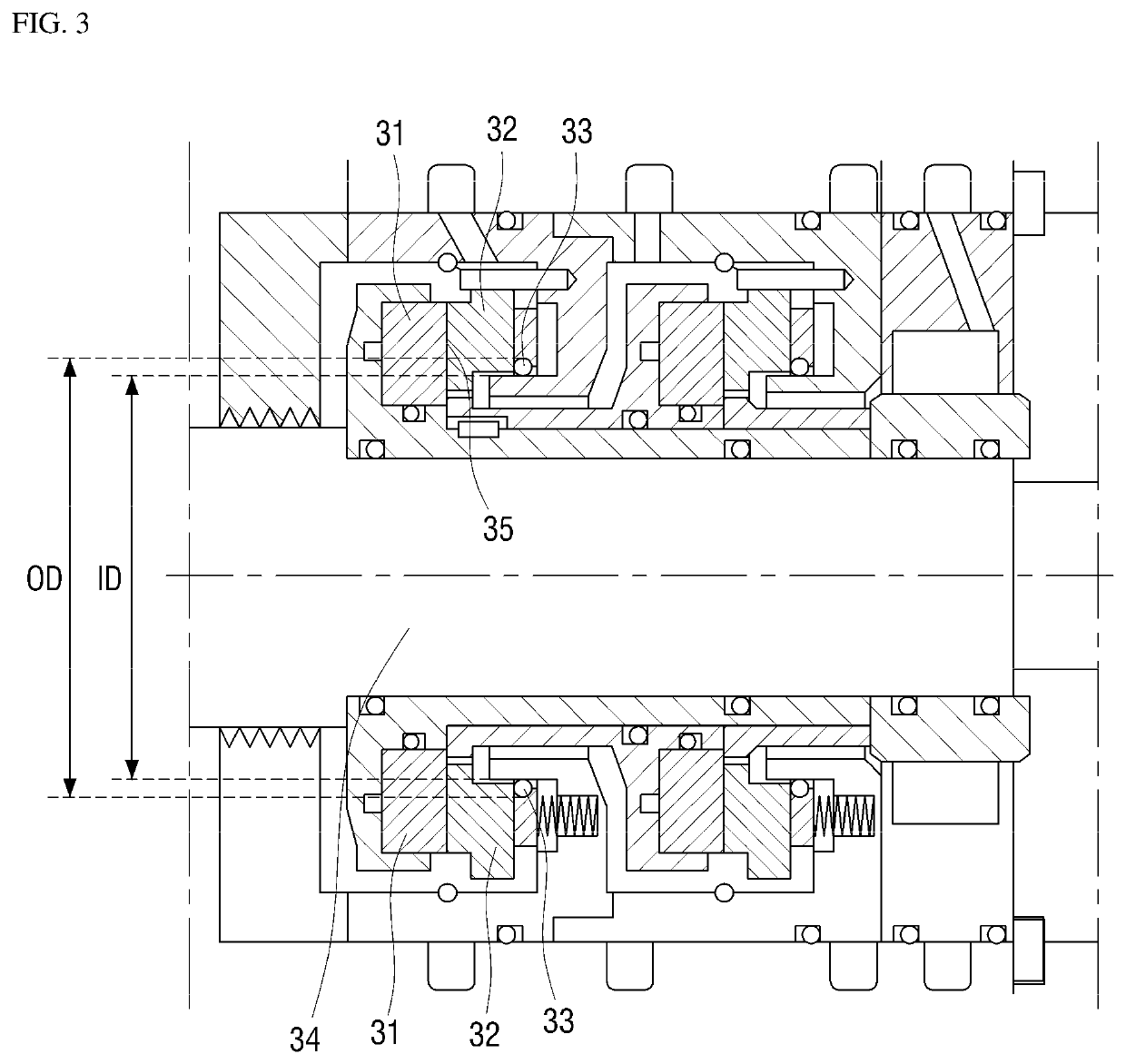 Axial thrust force balancing apparatus for an integrally geared compressor