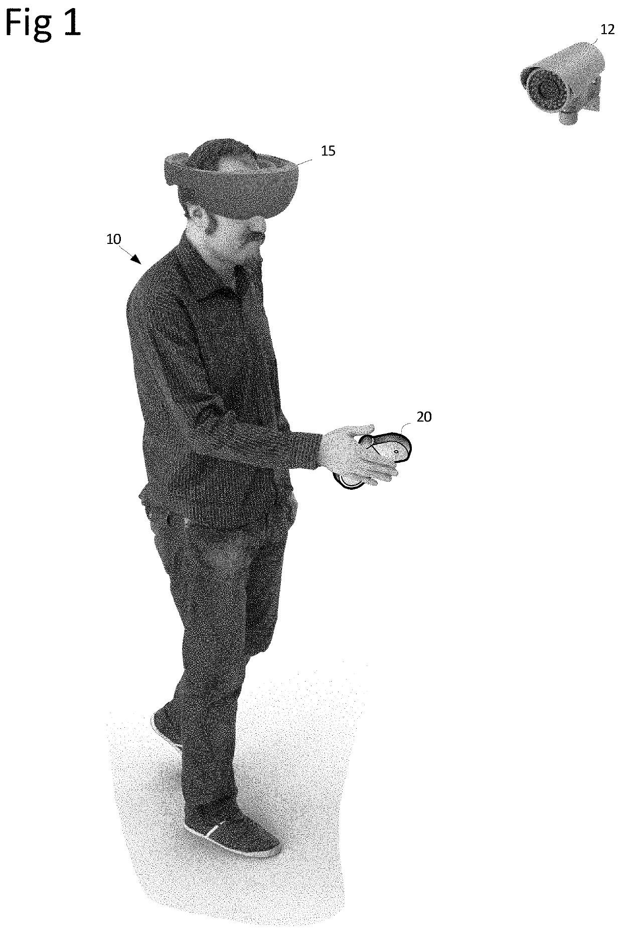 Relative pose data augmentation of tracked devices in virtual environments