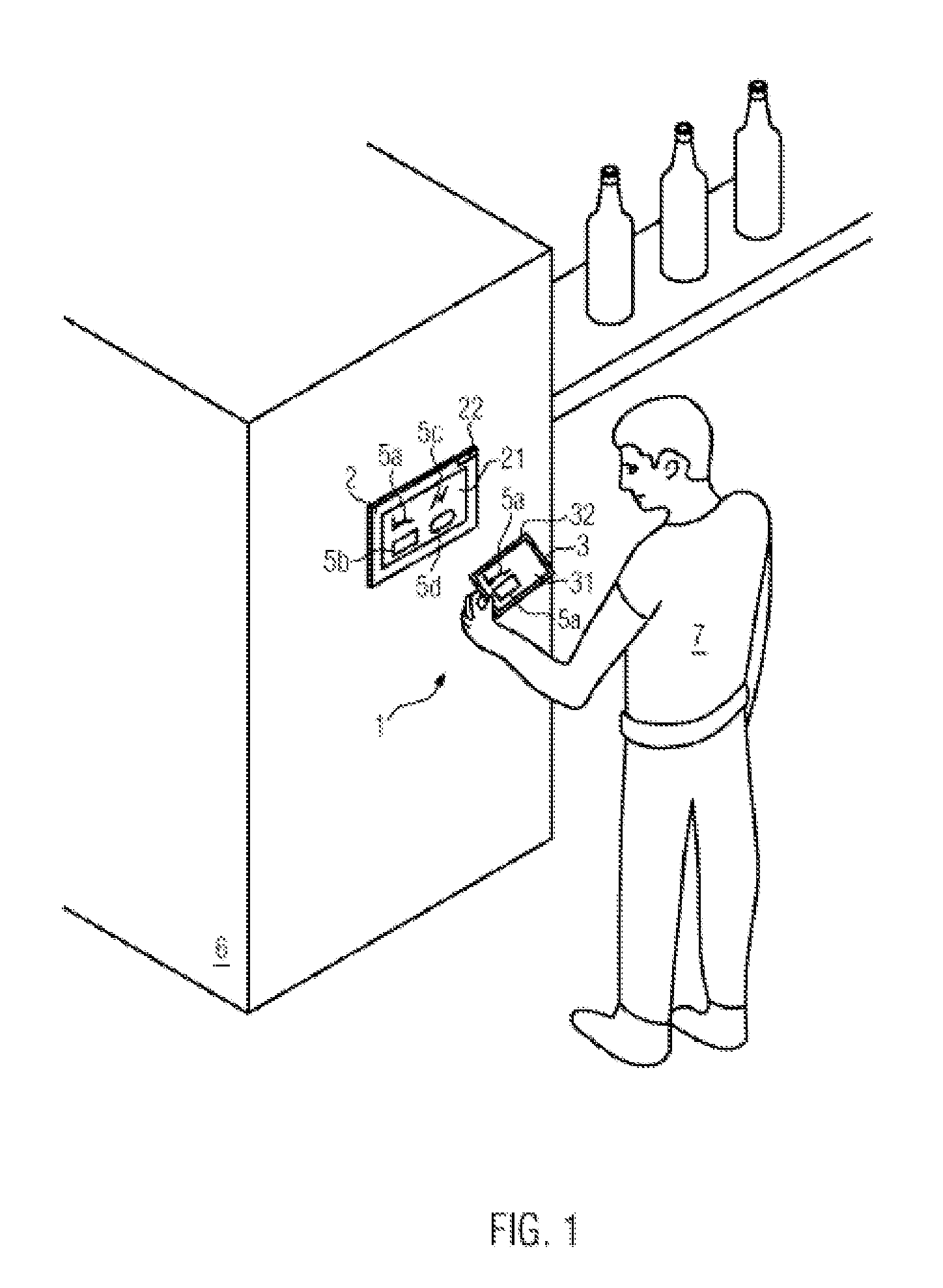 Operating system for a container handling machine, an operating device and a separate additional screen