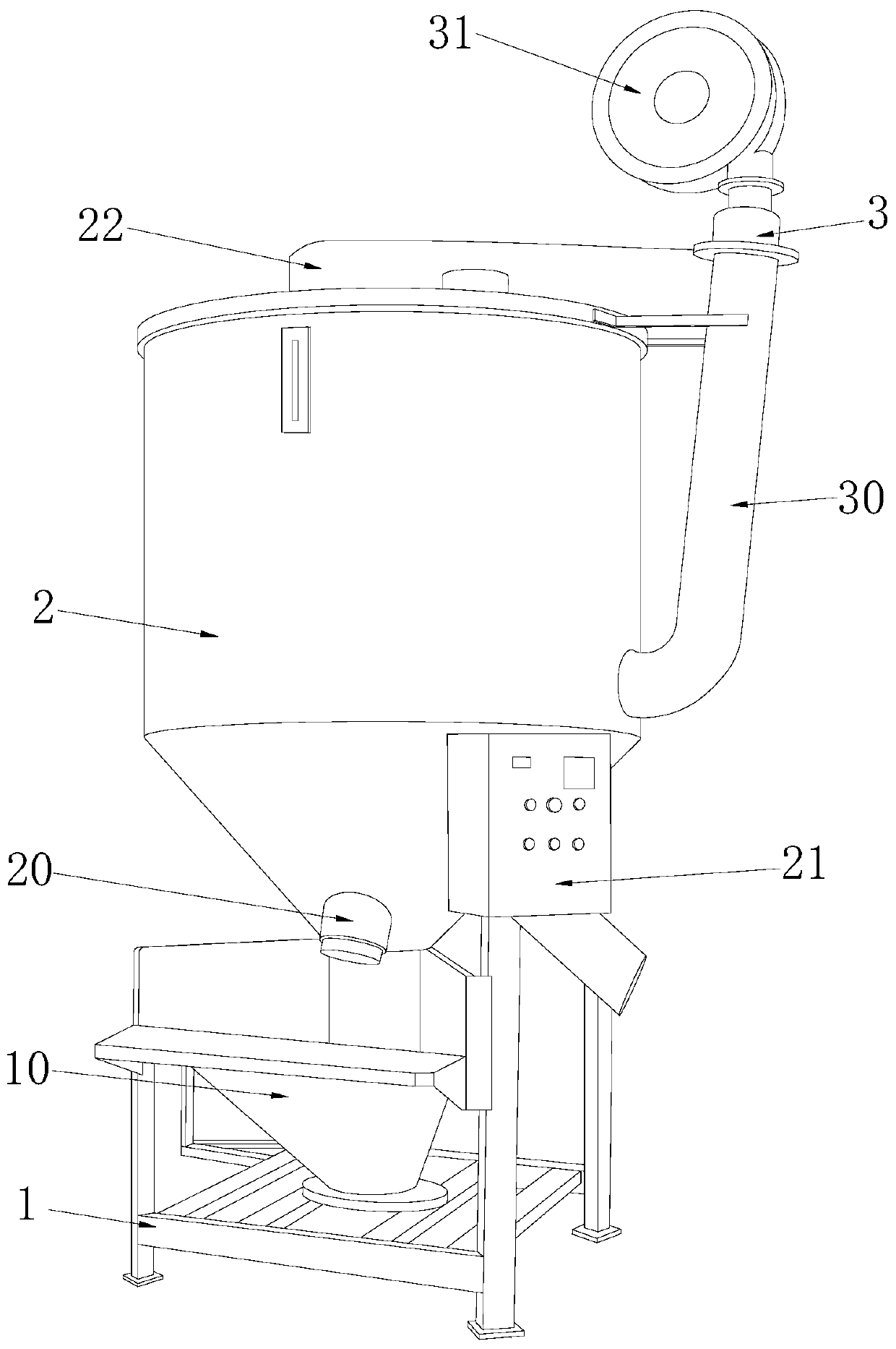 Centralized feeding system for polyethylene processing