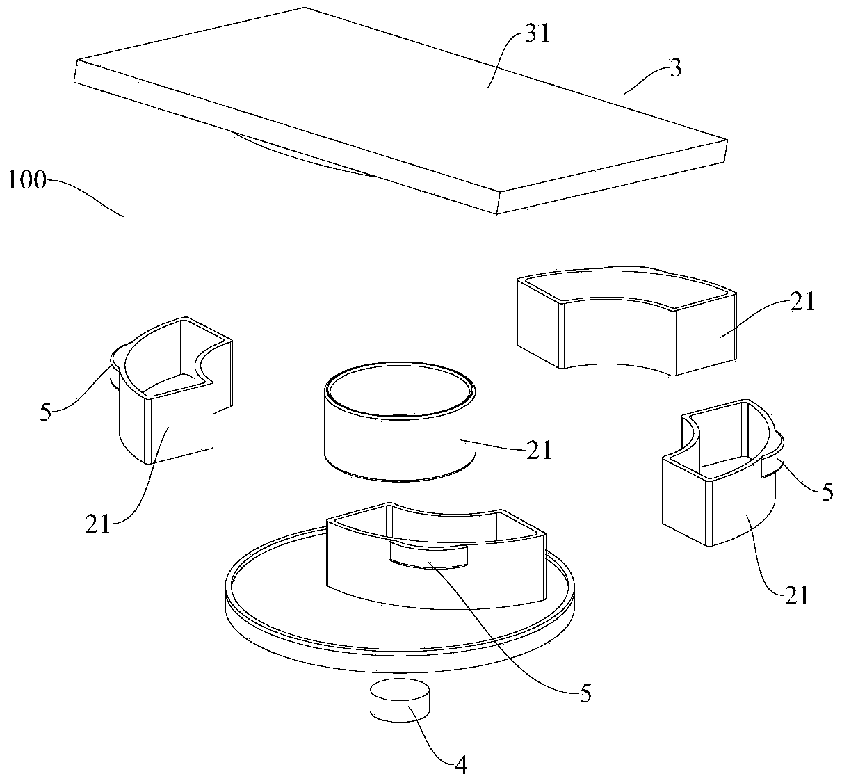 Preservation box assembly used for refrigeration equipment and refrigeration equipment provided with same