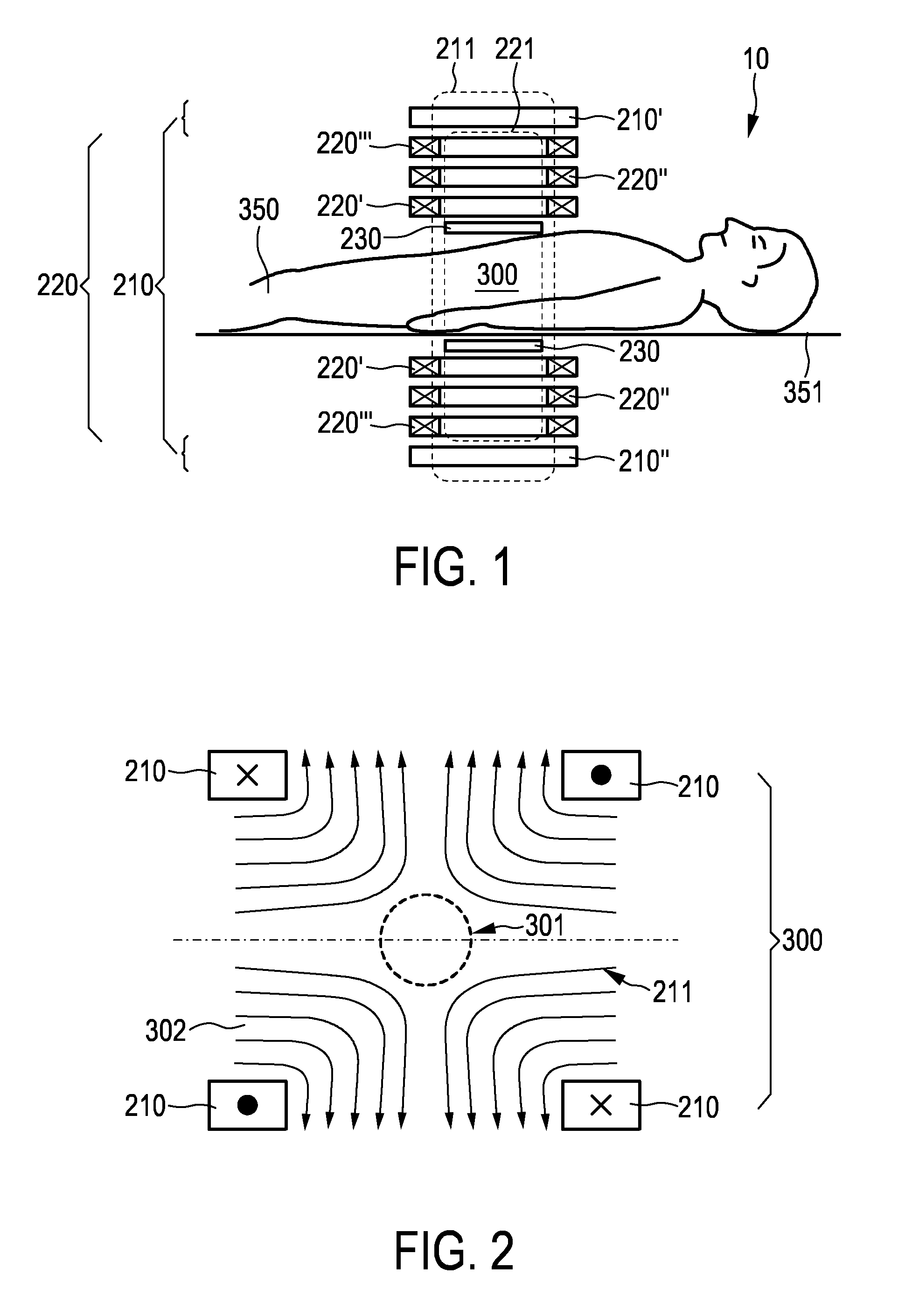 Arrangement with variable selection field orientation for magnetic particle imaging