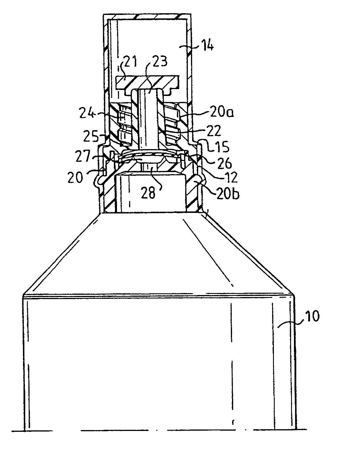 Container for intravenous administration