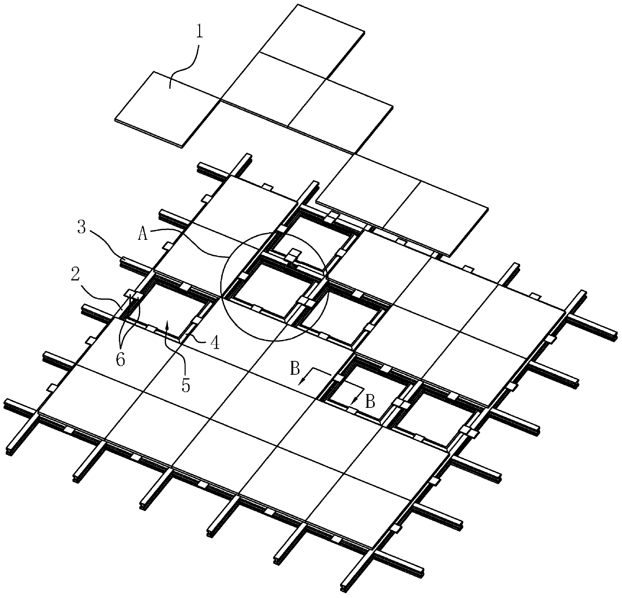 Installation structure and construction method of floors