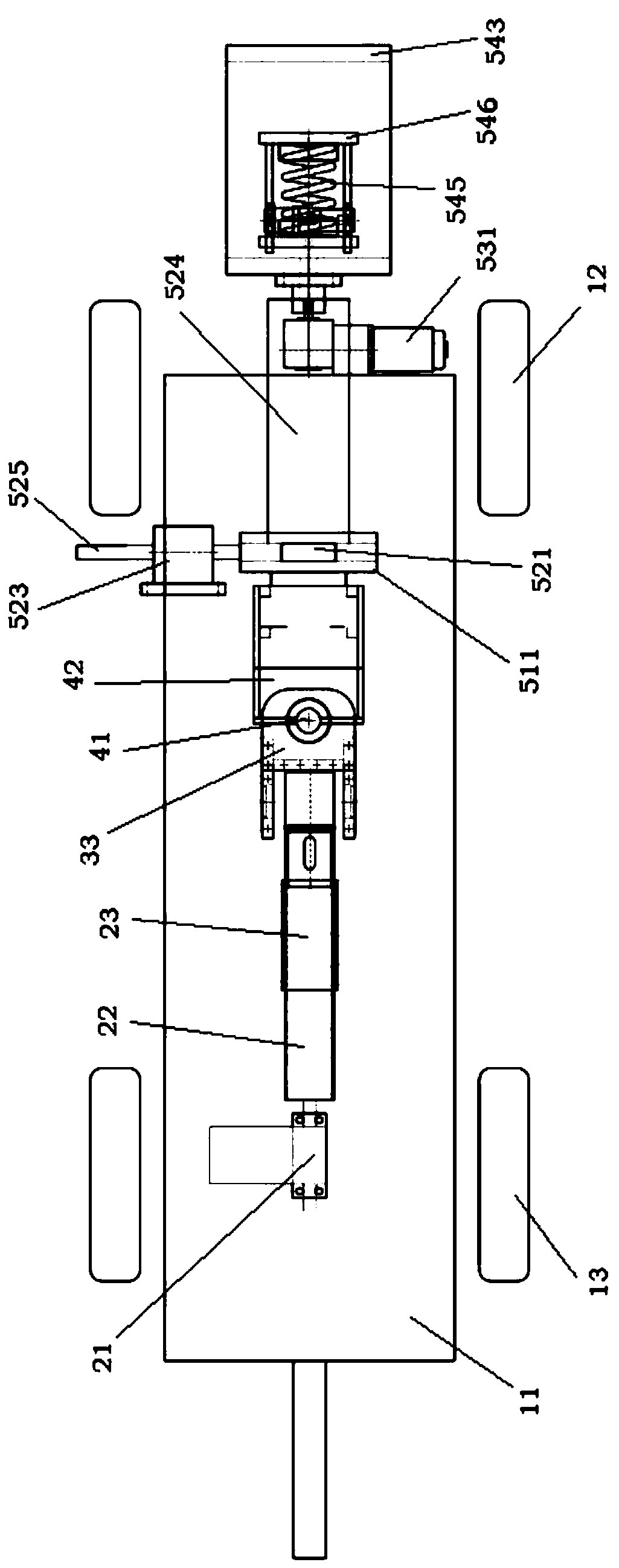 A slatted installation vehicle