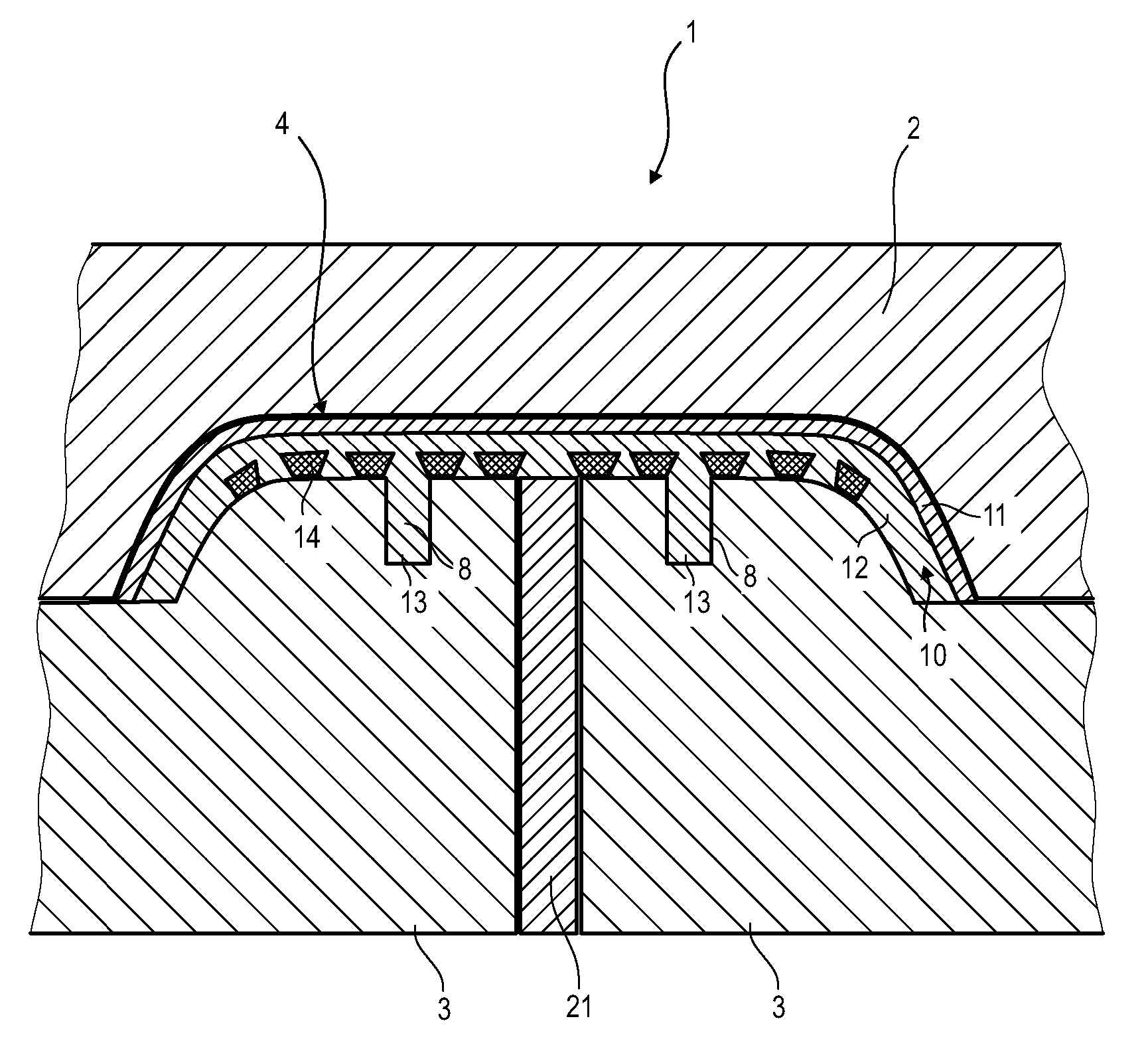 Molded part, in particular decorative part and/or trim part for the passenger compartment of a vehicle, and process for producing molded parts