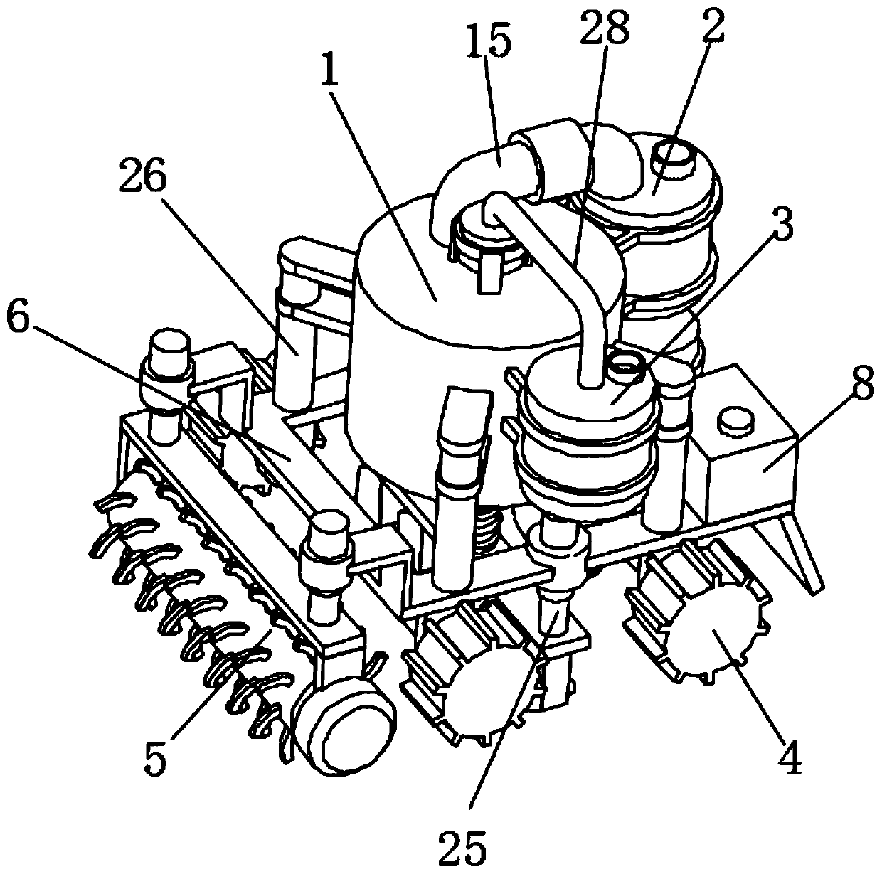 Straw incineration and landfill integrated equipment for agricultural planting