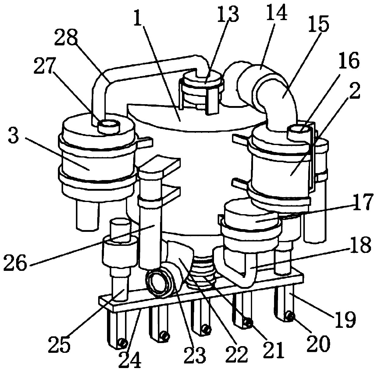 Straw incineration and landfill integrated equipment for agricultural planting