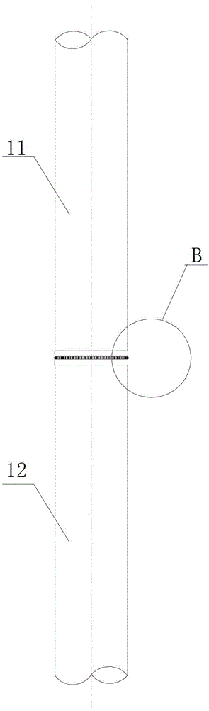 A composite material chimney connection node and method