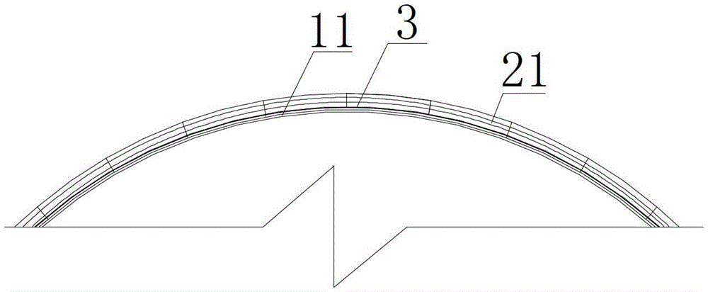 A composite material chimney connection node and method