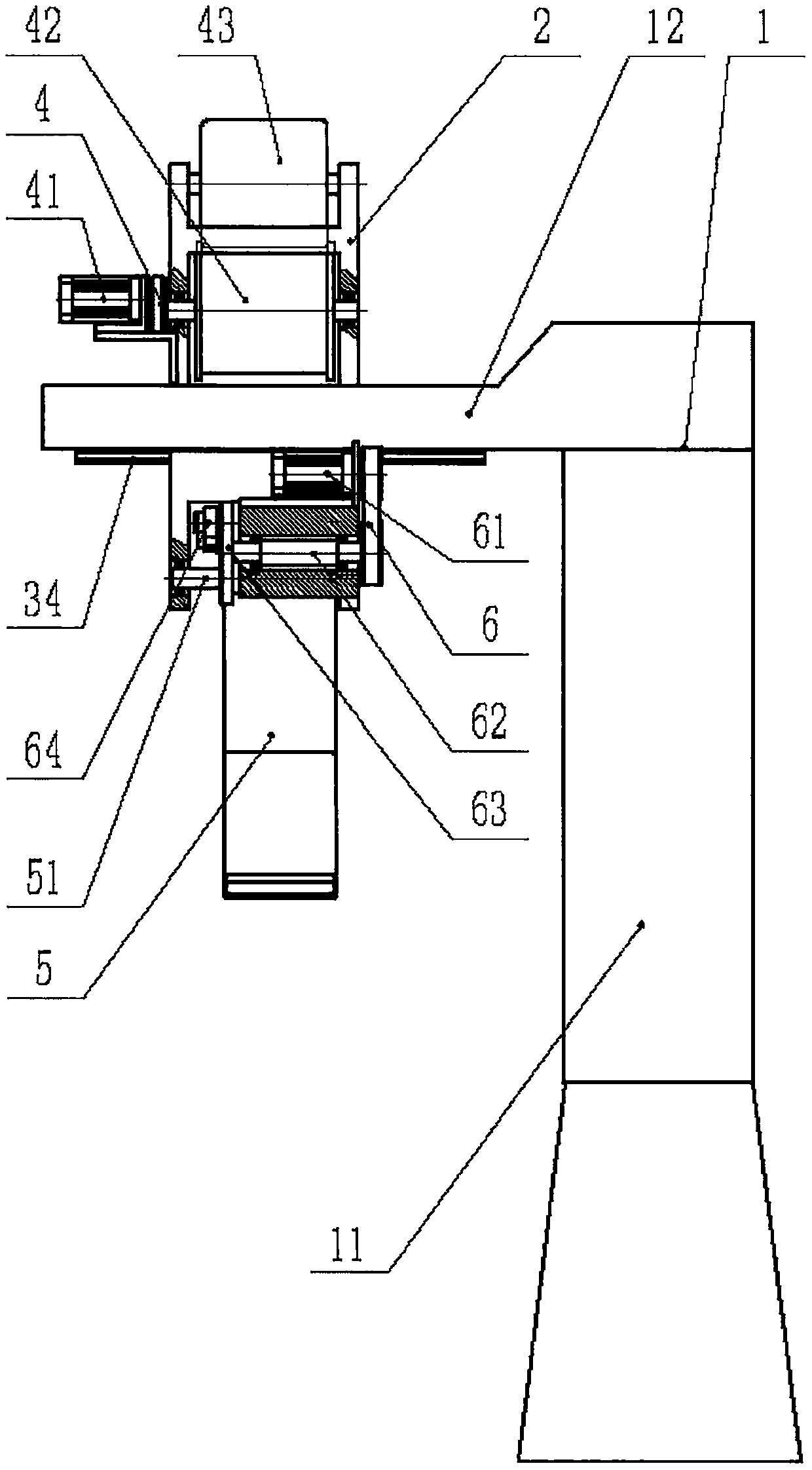 Stand column cantilever type yarn placement machine for chemical fiber spinning yarn