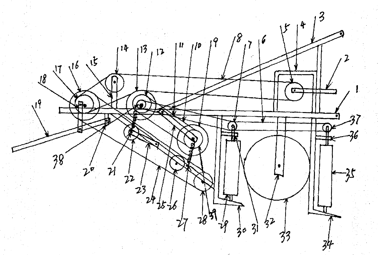 Grinding-after-shoveling type double-shovel peanut harvesting machine