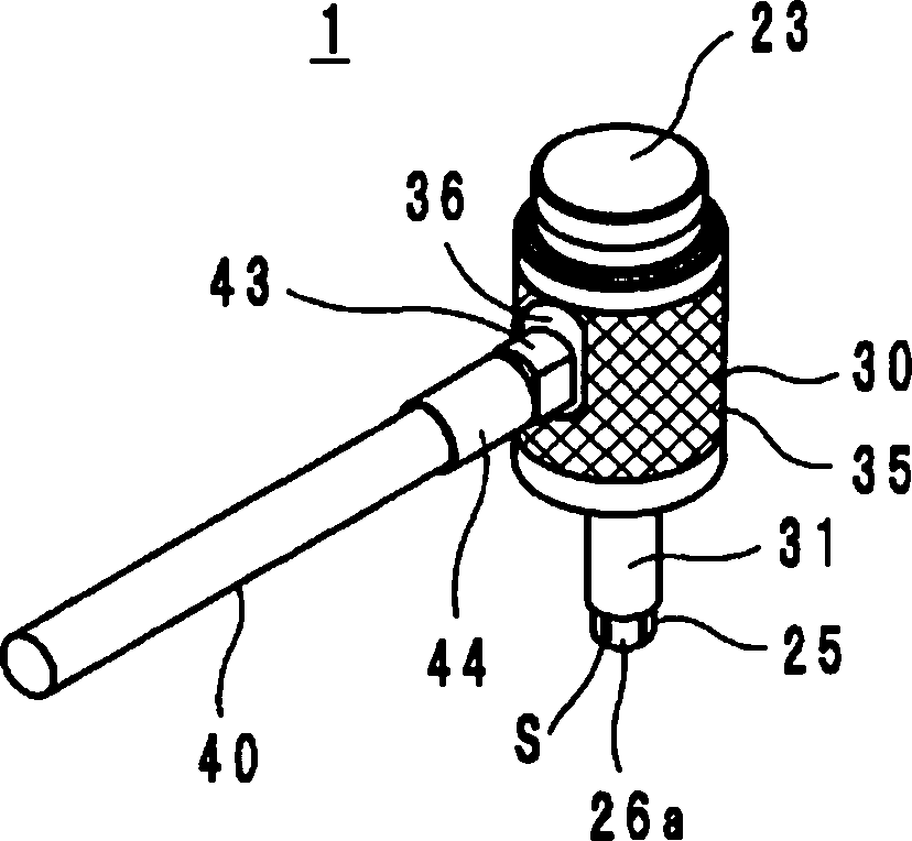 Coaxial connector for inspection