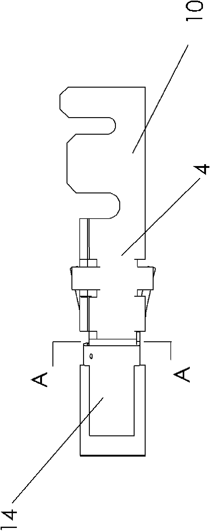 Chip-type contact of electric connector for terminating cable