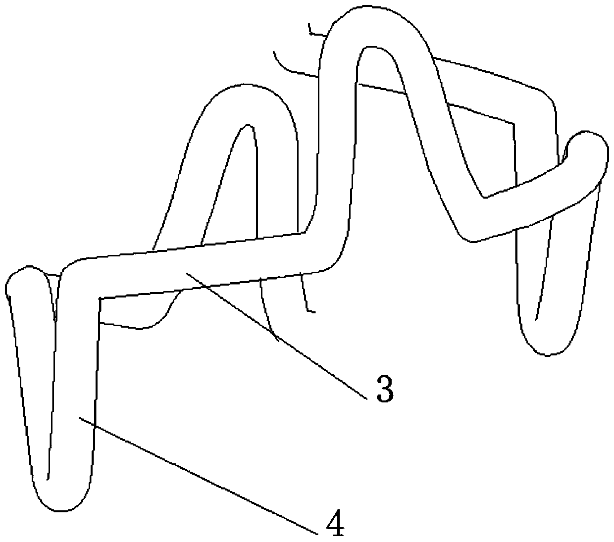 Degradable and recoverable 4D printed linear organic body support and preparation method thereof