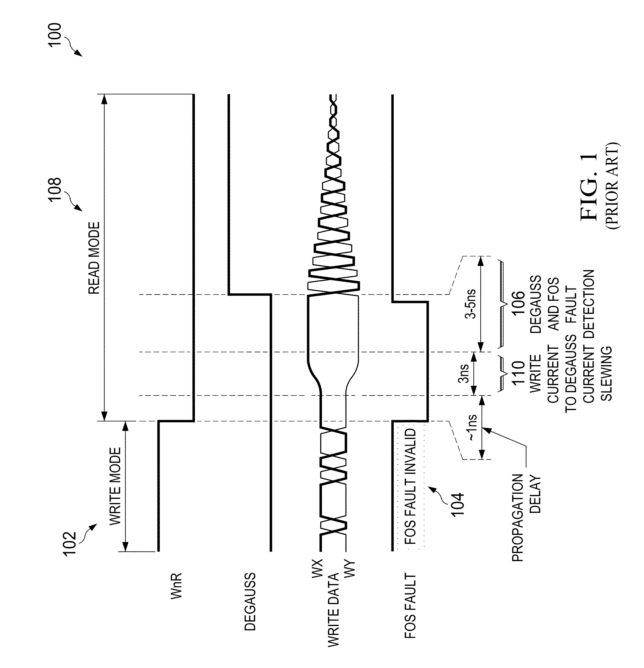 Flex Over Suspension Fault Detection Under a Write Gate for Magnetic Disk Drives