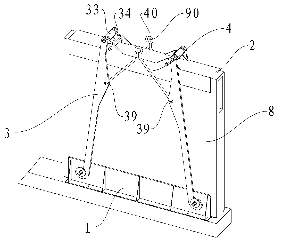 Integral lifting tool for anode roasting fire wall