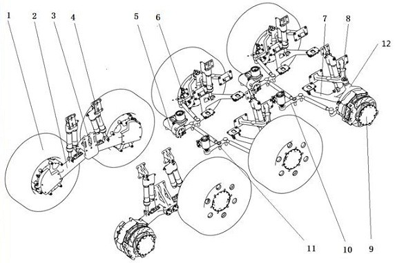 A single trailing arm hub motor drive module