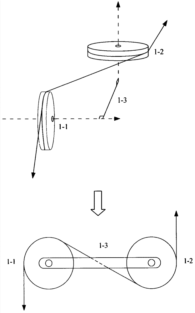 Branch analysis method for kinematics of driving robot with N freedom degrees through N+1 wires