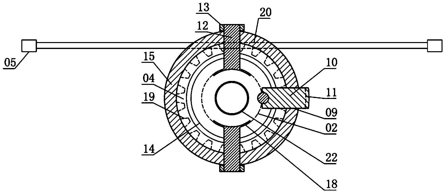 Coaxial pulling-type ampoule opening mechanism