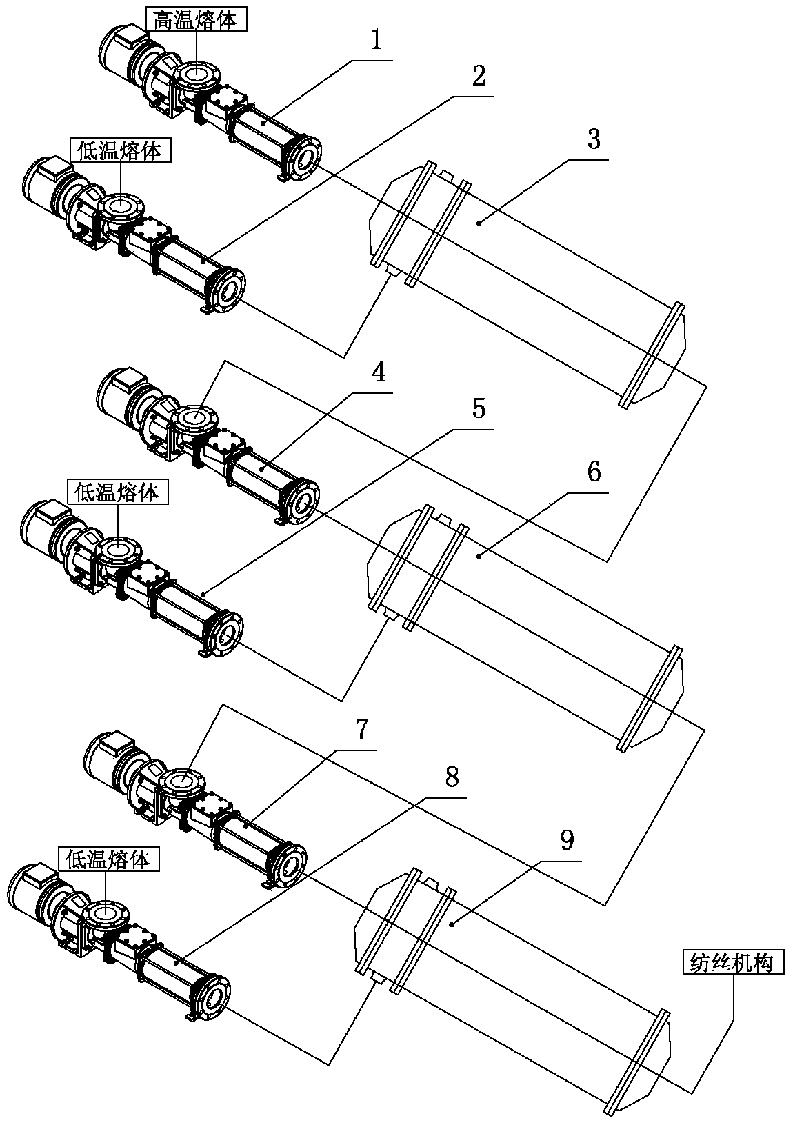 Spinning method of high-viscosity polyester melts for reducing oligomers