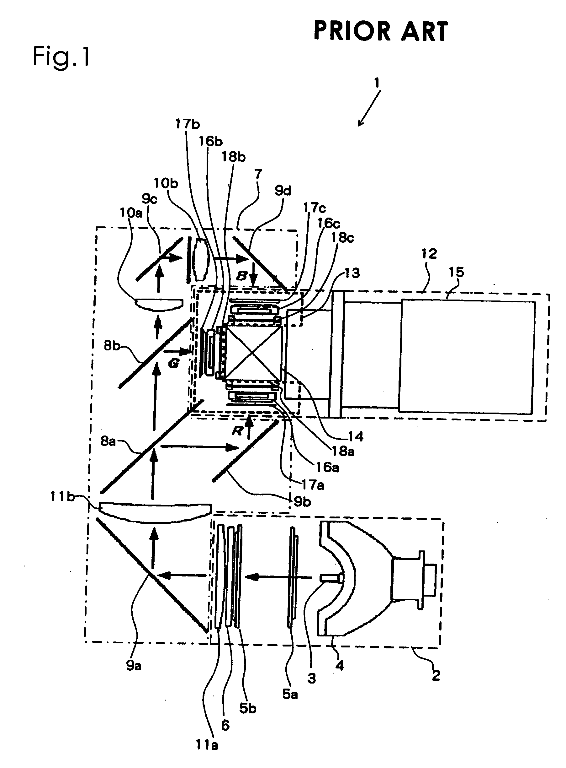 Projection display apparatus using liquid cooling and air cooling