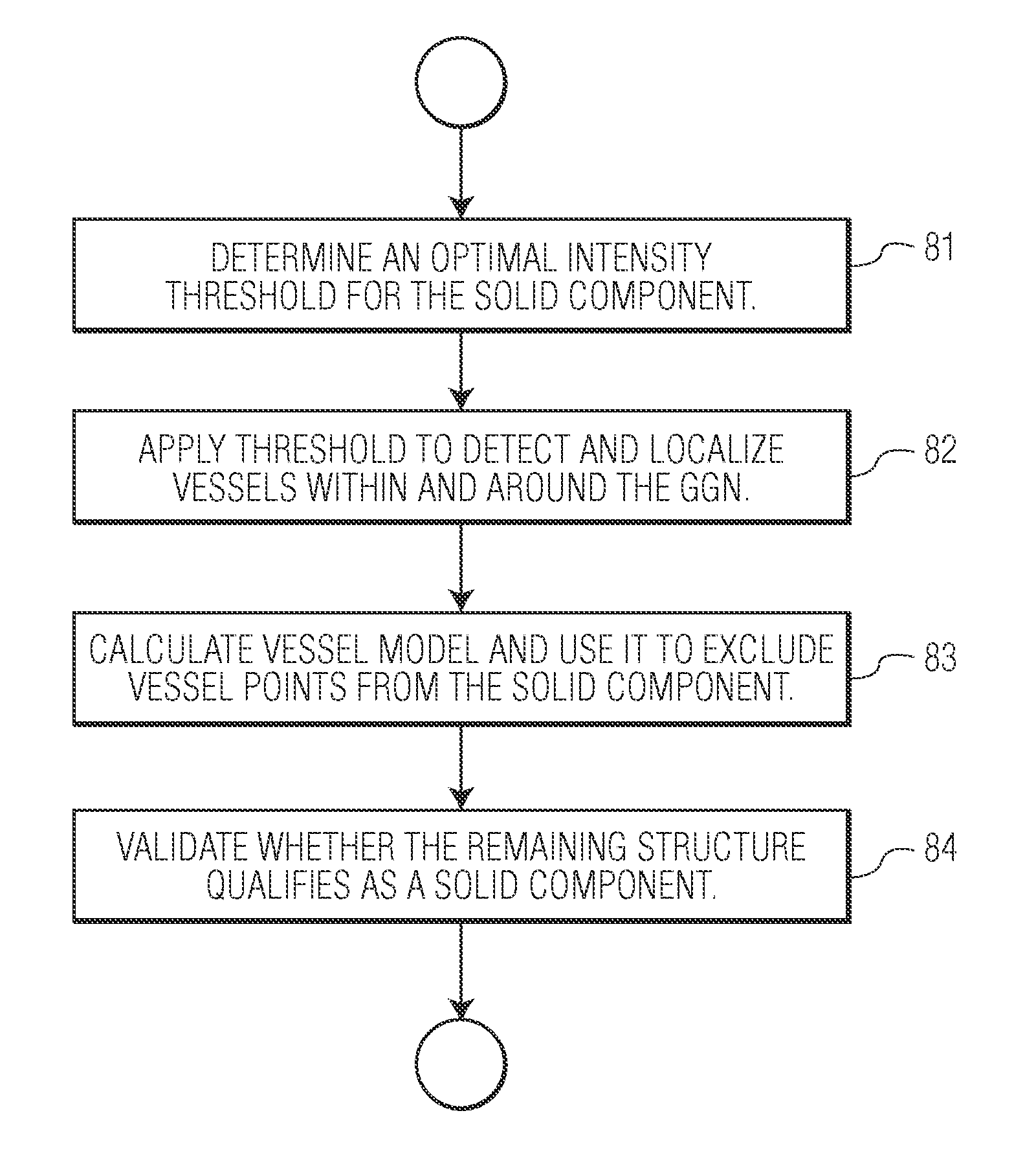 System and method for solid component evaluation in mixed ground glass nodules