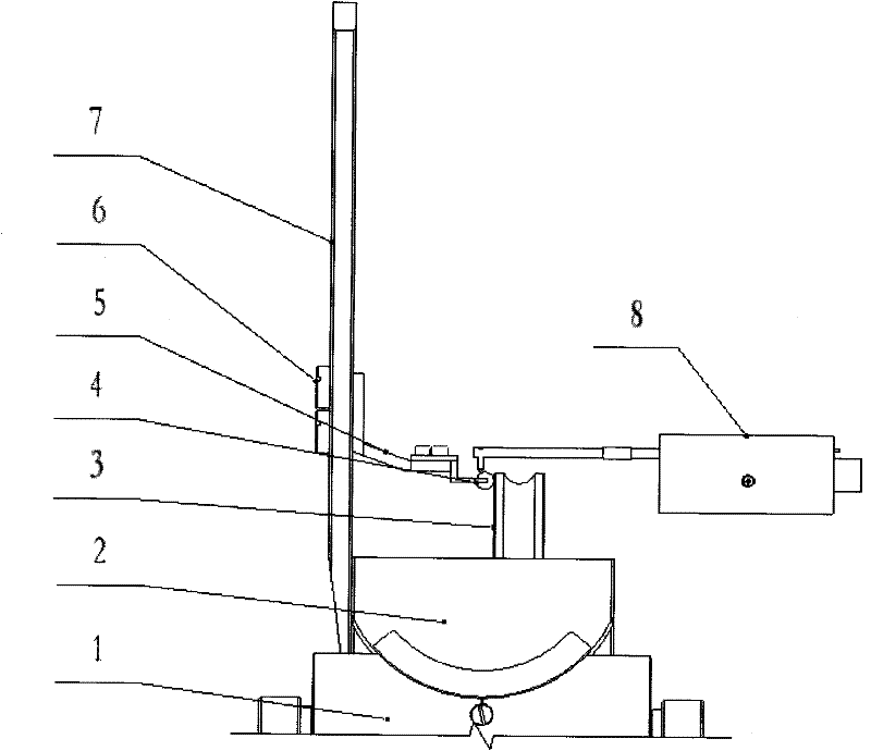 Contact type measuring method for precisely measuring position of bearing ferrule trench