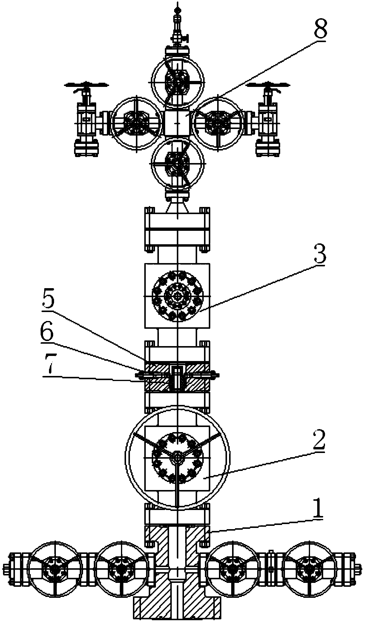 Fracturing gas production wellhead device