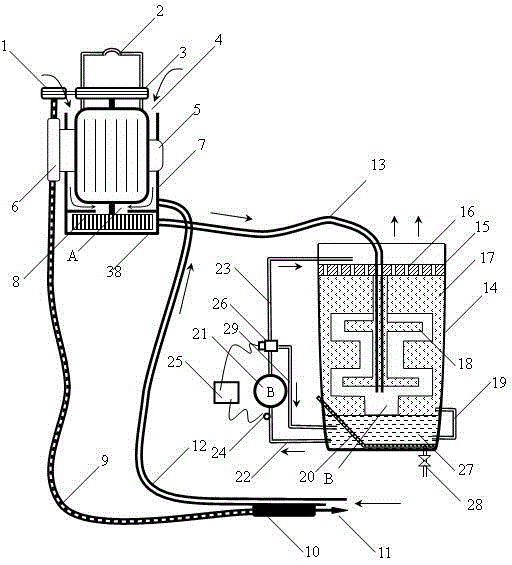 A dust-free stone carving grinding system