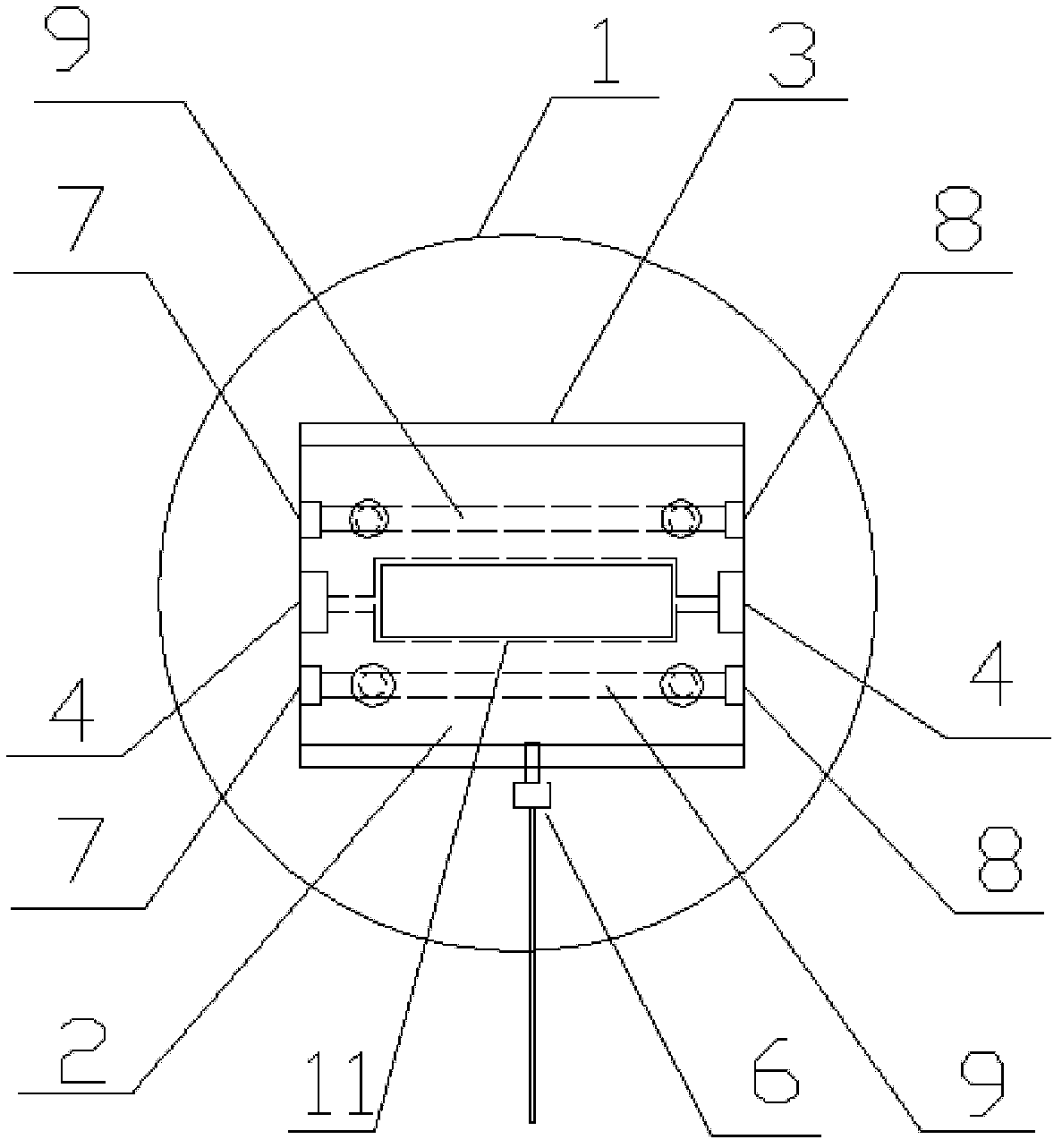 Extruding mould applicable to PET (Polyethylene Terephthalate) profiled bar