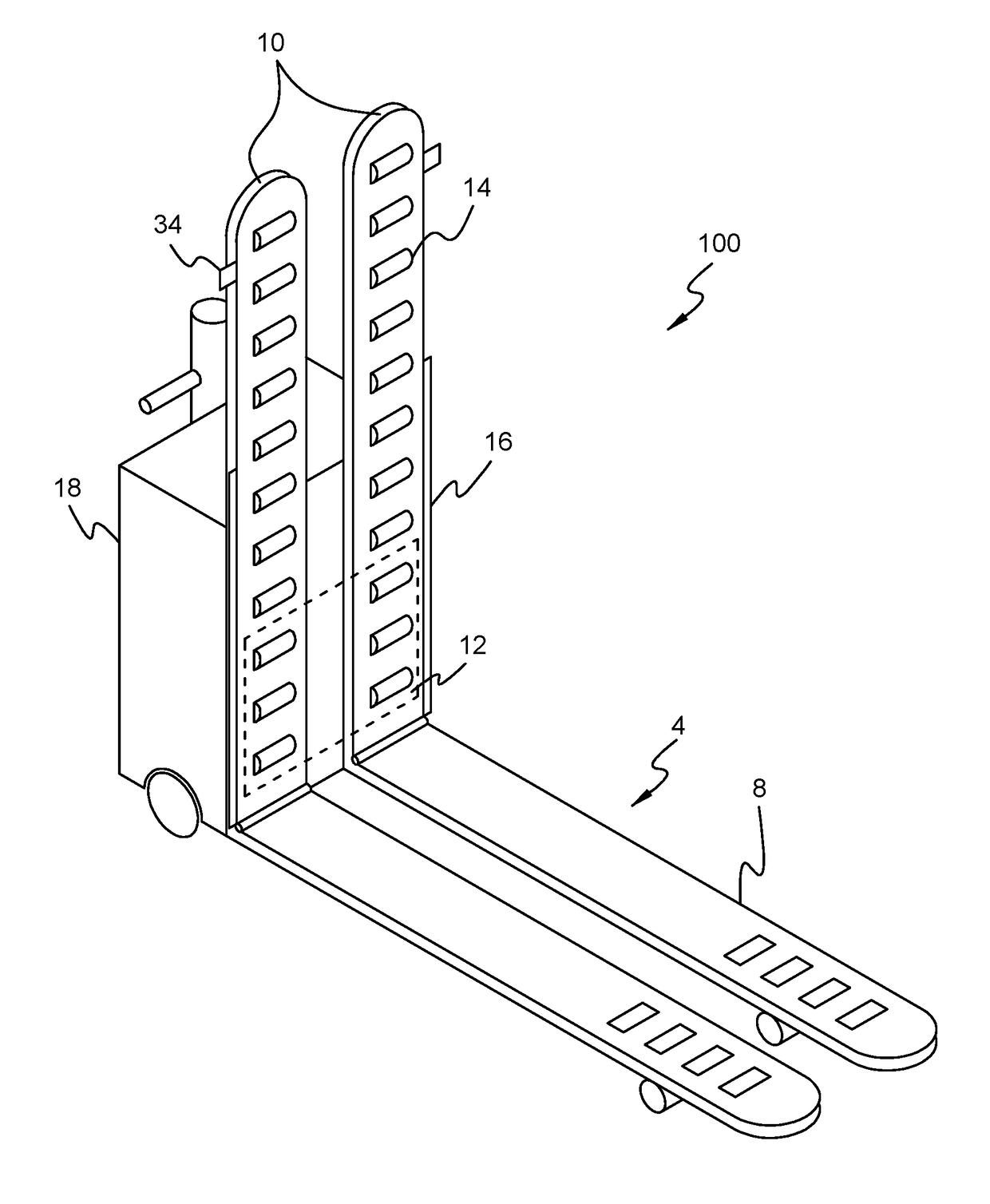 Convertible pallet jack with rollers