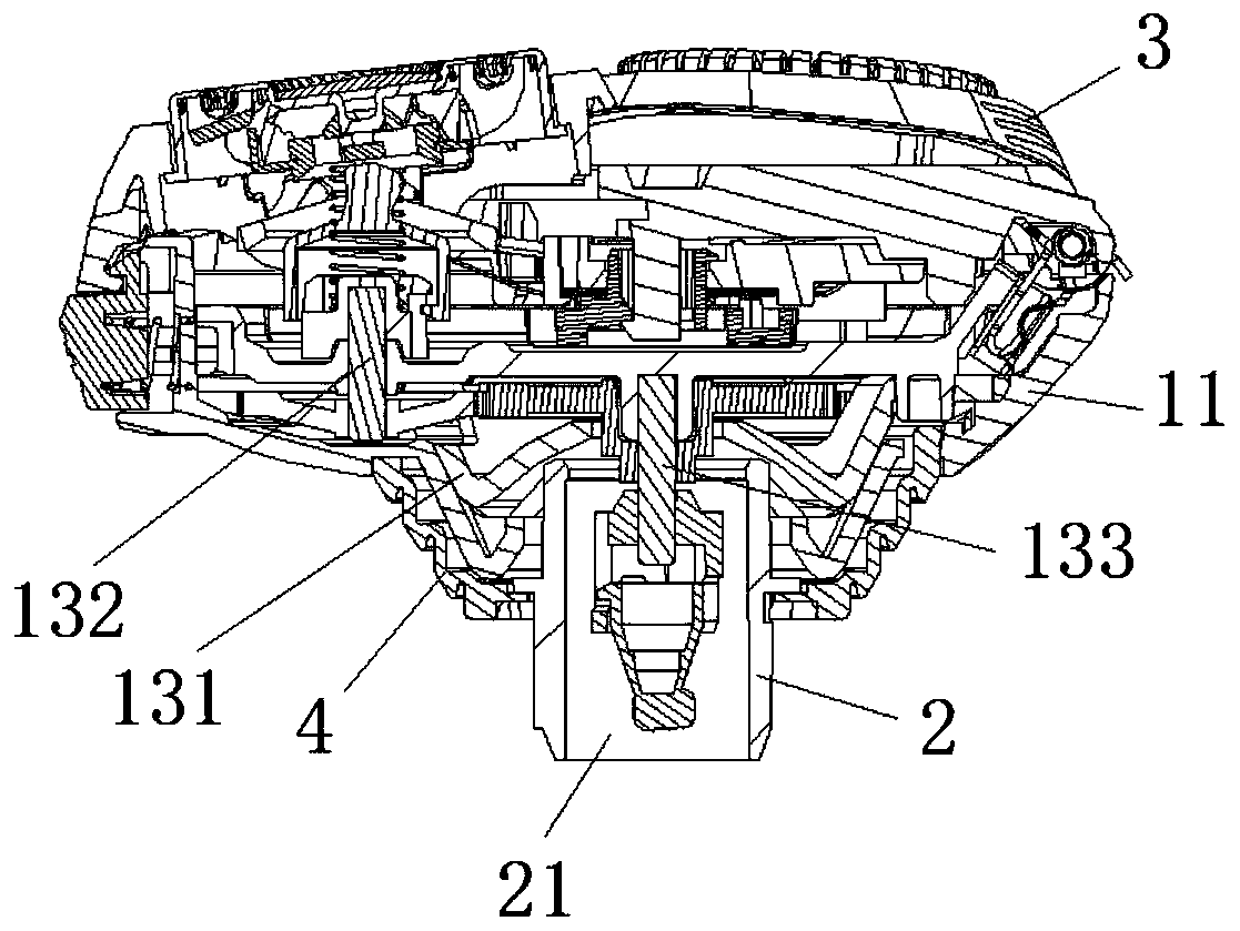 Head of detachable shaver and connecting structure thereof