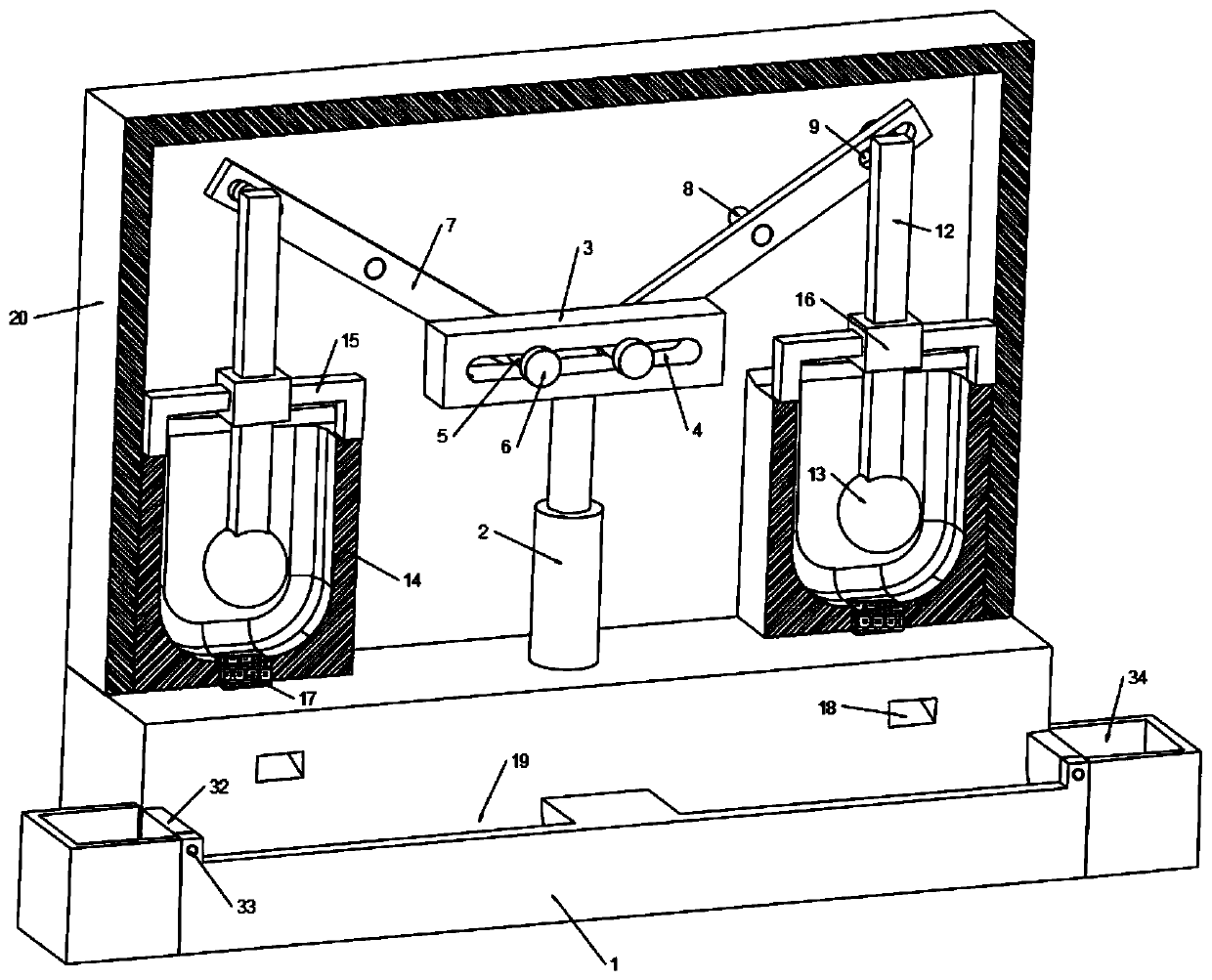 Feed feeding device for livestock breeding