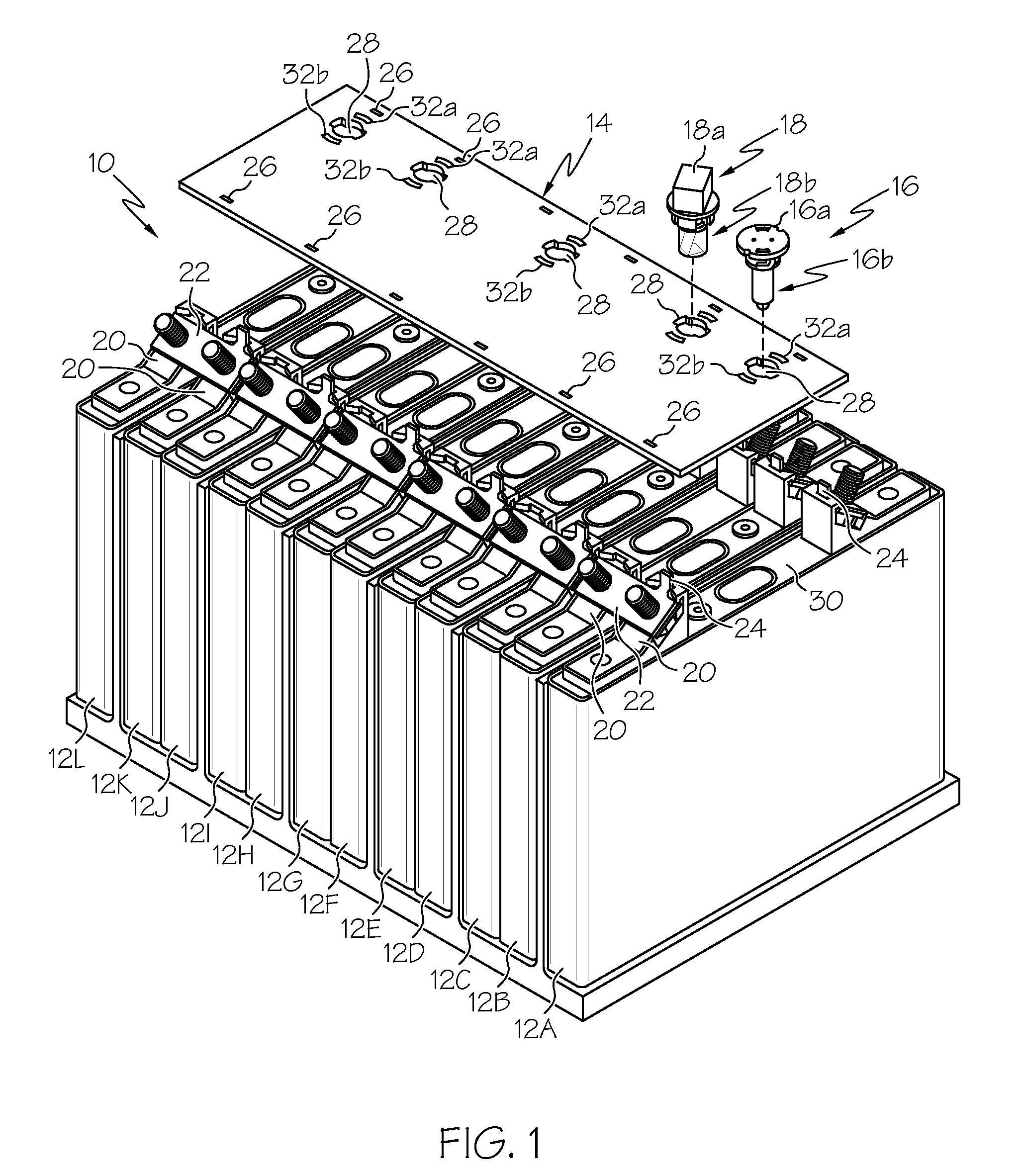 Cell temperature sensing apparatus for a batttery module
