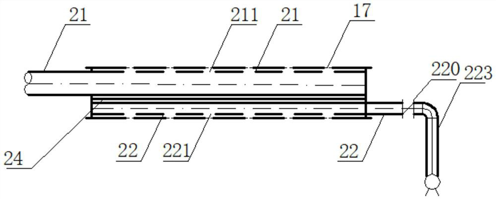 High-salinity wastewater treatment system coupling flow storage purification and flow expansion flushing