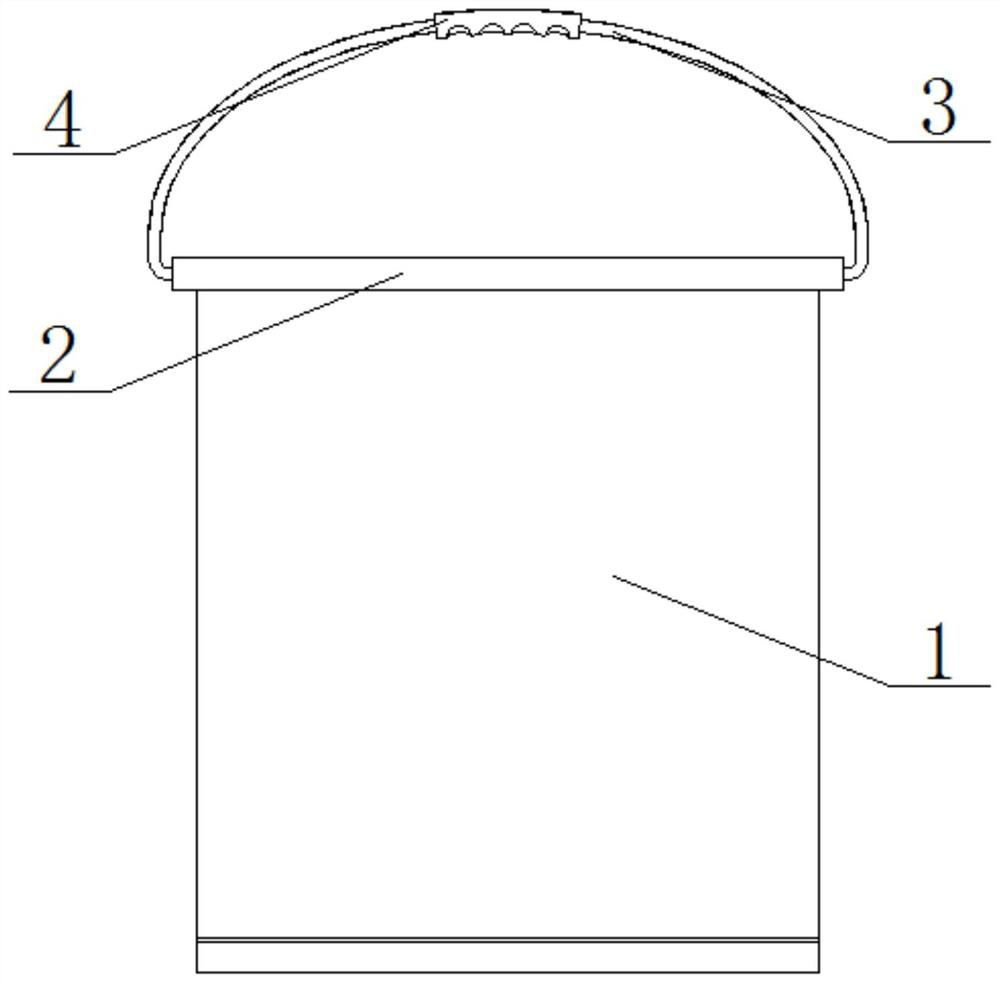 Bucket and anti-shake device inside the bucket