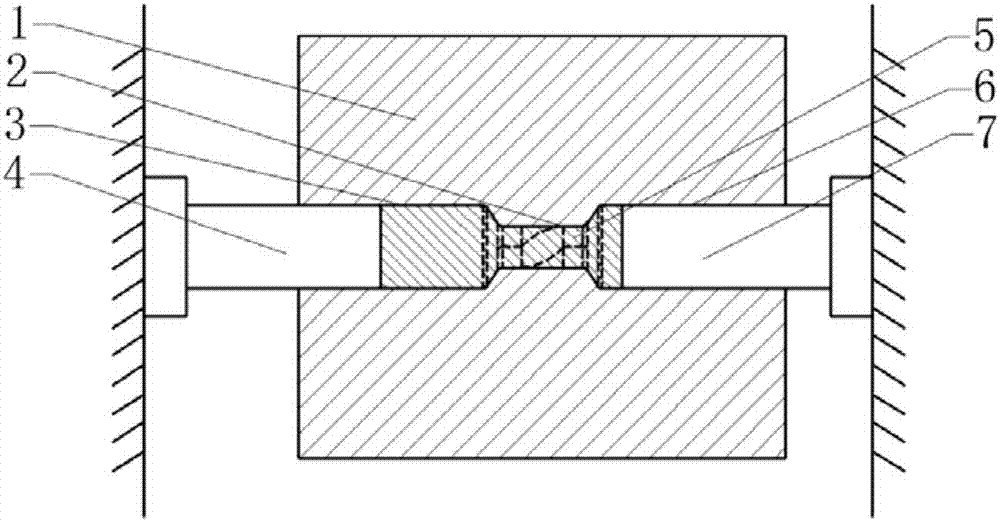 Blocked type variable cross-section reciprocating squeezing, twisting and upsetting forming method for ultra-fine grain bars